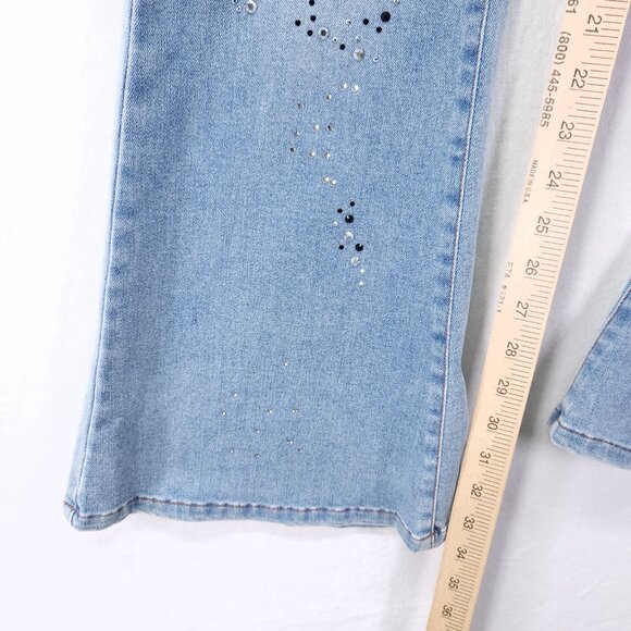 I.AM.GIA Low Rise Flared Jeans XS Rhinestone Detail Y2K Inspired - Picture 7 of 13